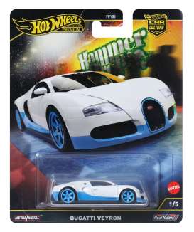 Bugatti  - Veyron white/light blue - 1:64 - Hotwheels - HRW06 - hwmvHRW06 | Toms Modelautos