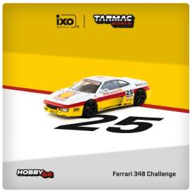 Ferrari  - 348 Challenge 1994 white/yellow/red - 1:64 - Tarmac - T64-082-94IGT25 - TC-T64-082-94IGT25 | Toms Modelautos