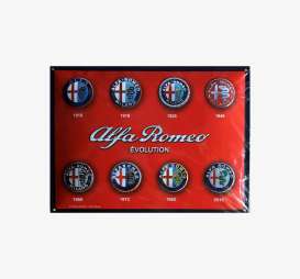 Tac Signs 3D Alfa Romeo - Logos red/black - Tac Signs - IS19700 - tac3D19700RA | Toms Modelautos