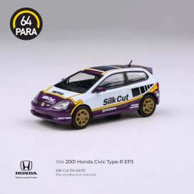 Honda  - Civic Type R 2001 white/purple - 1:64 - Para64 - 66351RHD - pa66351RHD | Toms Modelautos