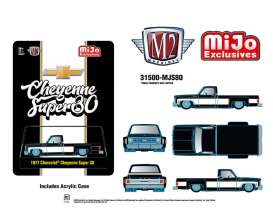 Chevrolet  - Cheyenne Super 30 1977 black/white - 1:64 - M2 Machines - 31500-MJS80 - M2-31500MJS80 | Toms Modelautos