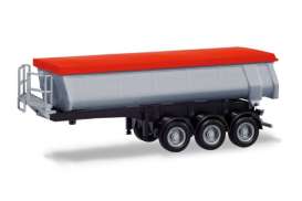 Trailer  - silver - 1:87 - Herpa - 076906-002 - herpa076906-002 | Toms Modelautos