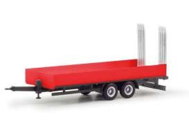 Trailer  - red - 1:87 - Herpa - 076913-002 - herpa076913-002 | Toms Modelautos