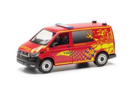 Volkswagen  - T6.1 red/yellow - 1:87 - Herpa - H097703 - herpa097703 | Toms Modelautos