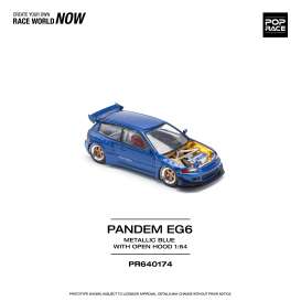 Honda  - Civic EG6 blue - 1:64 - Pop Race Limited - PR640174 - PR640174 | Toms Modelautos