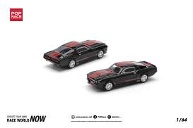 Ford Shelby - Mustang GT500 black/red - 1:64 - Pop Race Limited - PR640218 - PR640218 | Toms Modelautos