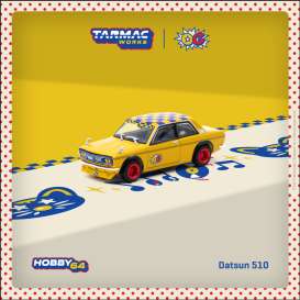 Datsun  - 510 yellow/red/blue - 1:64 - Tarmac - T64-052-OG - TC-T64-052-OG | Toms Modelautos