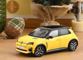 Renault  - 5 E-Tech 2024 yellow/black - 1:18 - Norev - 185500 - nor185500 | Toms Modelautos