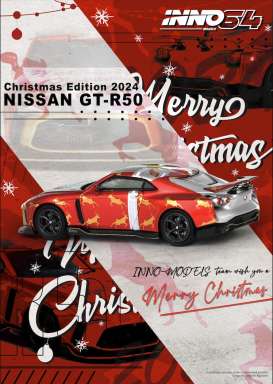 Nissan  - GT-R50 red - 1:64 - Inno Models - IN64-R50-XMAS24 - IN64-R50-XMAS24 | Toms Modelautos