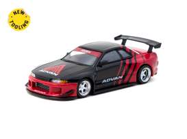 Nissan  - Skyline GT-R R32 red/black - 1:64 - Tarmac - T64G-061-ADV - TC-T64G-061-ADV | Toms Modelautos