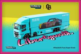 Mitsubishi  - Fuso Super Great blue - 1:64 - Tarmac - T64T-TL001-LBS - TC-T64T-TL001-LBS | Toms Modelautos