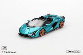 Lamborghini  - Sian Roadster 2019 blue - 1:43 - TrueScale - TSM430831 - TSM430831 | Toms Modelautos