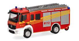 Mercedes Benz  - Actros S HLF 2000 red/yellow/white - 1:87 - Herpa - H098168 - herpa098168 | Toms Modelautos