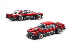 Nissan  - Skyline V8 Drift red/black - 1:64 - Pop Race Limited - PR640239 - PR640239 | Toms Modelautos