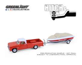 Dodge  - D-100 1967 red/white - 1:64 - GreenLight - 32330A - gl32330A | Toms Modelautos