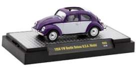 Volkswagen  - Beetle 1956 white/purple - 1:64 - M2 Machines - 32500R88-1956 - M2-32500R88-1956 | Toms Modelautos