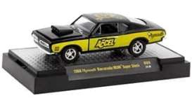 Plymouth  - Barracuda 1968 black/yellow - 1:64 - M2 Machines - 32500R88-1968 - M2-32500R88-1968 | Toms Modelautos