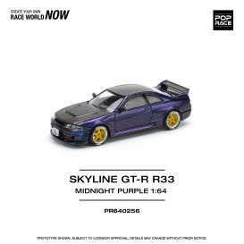   - Skyline GT-R R33 Nismo purple - 1:64 - Pop Race Limited - PR640256 - PR640256 | Toms Modelautos