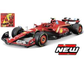 Ferrari  - SF-24 2024 red/yellow/white - 1:24 - Bburago - 26857 - bura26857 | Toms Modelautos