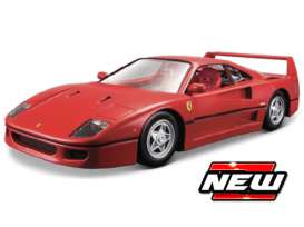 Ferrari  - F40 1995 red - 1:64 - Maisto - 15711 - mai15711 | Toms Modelautos