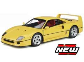 Ferrari  - F40 1995 yellow - 1:64 - Maisto - 15711Y - mai15711Y | Toms Modelautos