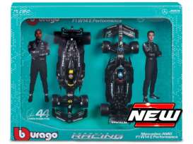 Mercedes Benz AMG - W14 2023 black/silver/turquoise - 1:24 - Bburago - 18-28062 - bura28062 | Toms Modelautos