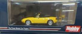 Eunos  - Roadster yellow - 1:64 - Hobby Japan - HJ641025BY - HJ641025BY | Toms Modelautos