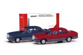 Mercedes Benz  - S-class W126 blue/red - 1:87 - Herpa - H013727-004 - herpa013727-004 | Toms Modelautos