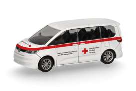 Volkswagen  - Multivan red/white - 1:87 - Herpa - H098359 - herpa098359 | Toms Modelautos