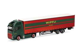 Volvo  - FH GL XL 2020 green/red/yellow - 1:87 - Herpa - H319171 - herpa319171 | Toms Modelautos