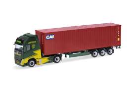 Volvo  - FH GL XL 2020 red/green/yellow - 1:87 - Herpa - H319256 - herpa319256 | Toms Modelautos