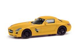 Mercedes Benz  - SLS AMG yellow - 1:87 - Herpa - H430784-003 - herpa430784-003 | Toms Modelautos