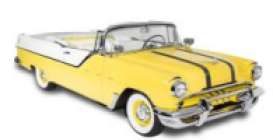 Pontiac  - Star Chief Open Convertible 1955 white/yellow - 1:18 - SunStar - 5059 - sun5059 | Toms Modelautos