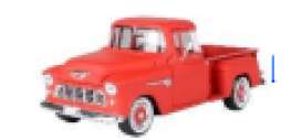 Chevrolet  - Stepside 1955 matt red - 1:24 - Motor Max - 73236r - mmax73236r | Toms Modelautos