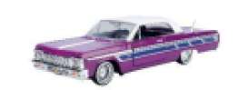 Chevrolet  - Impala 1964 purple - 1:24 - Motor Max - 79021p - mmax79021p | Toms Modelautos