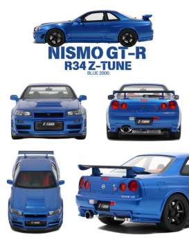 Nissan  - Nismo GT-R R34 Z-Tune 2005 blue - 1:12 - OttOmobile Miniatures - G082 - ottoG082 | Toms Modelautos