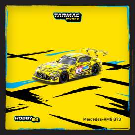 Mercedes Benz  - AMG GT3 2023 yellow - 1:64 - Tarmac - T64-062-23NUR04 - TC-T64-062-23NUR04 | Toms Modelautos