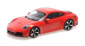 Porsche  - 911 (992.2)  Carrera Coupe 2024 red - 1:18 - Minichamps - 155064020 - mc155064020 | Toms Modelautos