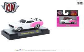 Plymouth  - Cuda 440 1971 white/pink - 1:64 - M2 Machines - 82161R29-1971 - M2-82161R29-1971 | Toms Modelautos