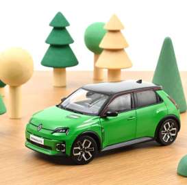 Renault  - 5 E-Tech 2024 green/black - 1:18 - Norev - 185502 - nor185502 | Toms Modelautos