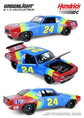 Chevrolet  - Camaro 1969 blue/red/green - 1:18 - Highway 61 - HWY-18052 - hwy18052 | Toms Modelautos