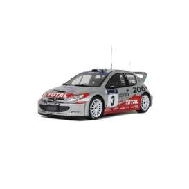 Peugeot  - 206 2002 silver/red - 1:18 - OttOmobile Miniatures - OT1085 - otto1085 | Toms Modelautos