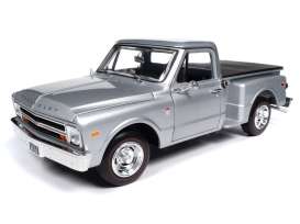 Chevrolet  - C10 Pickup Stepside 1968 silver - 1:18 - Auto World - AW324 - AW324 | Toms Modelautos