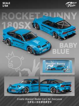 Rocket Bunny  - 180SX blue - 1:64 - Microturbo - MT6407C2 - MT6407C2 | Toms Modelautos