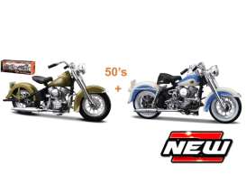 Harley Davidson  - Hydra Glide/Duo Glide various - 1:18 - Maisto - 37301-50 - mai37301-50 | Toms Modelautos