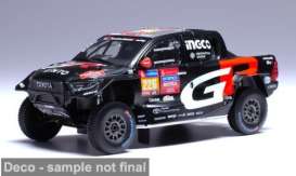 Toyota  - GR DKR Hilux Evo T1U 2024 black/red/white/yellow - 1:43 - IXO Models - ram929 - ixram929 | Toms Modelautos