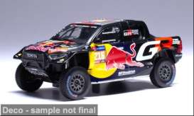 Toyota  - GR DKR Hilux Evo T1U 2024 black/red/white/yellow - 1:43 - IXO Models - ram931B - ixram931B | Toms Modelautos