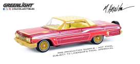 Chevrolet  - Impala 1963 pink - 1:64 - GreenLight - 2020001 - gl2020001 | Toms Modelautos