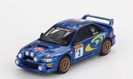 Subaru  - Impreza 1998 blue/yellow - 1:64 - Mini GT - 00975-L - MGT00975Lhd | Toms Modelautos