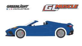 Chevrolet  - Stingray Convertible 2021 blue - 1:64 - GreenLight - 13370E - gl13370E | Toms Modelautos